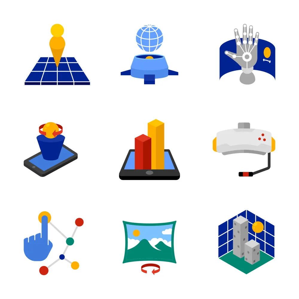 Set of Modern Virtual Universe Icons
