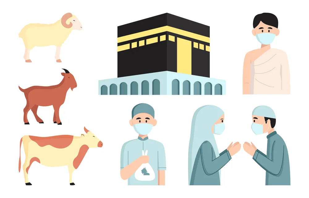 Eid Al Adha and Hajj Icon Set