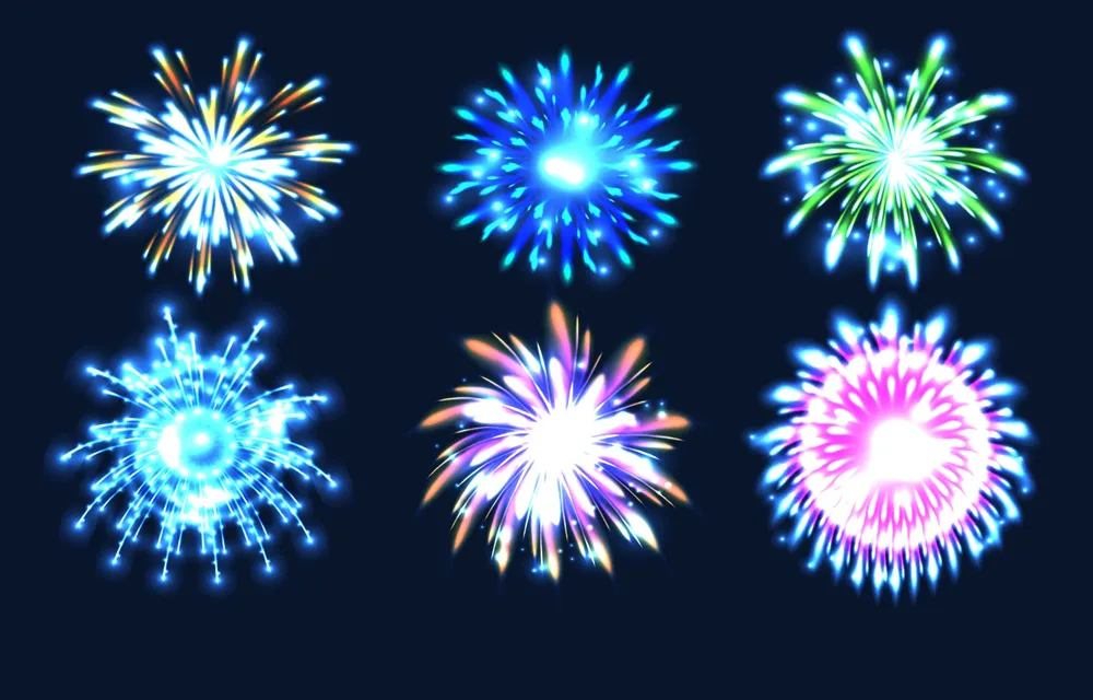 Flat Illustration for Firework Icon Set