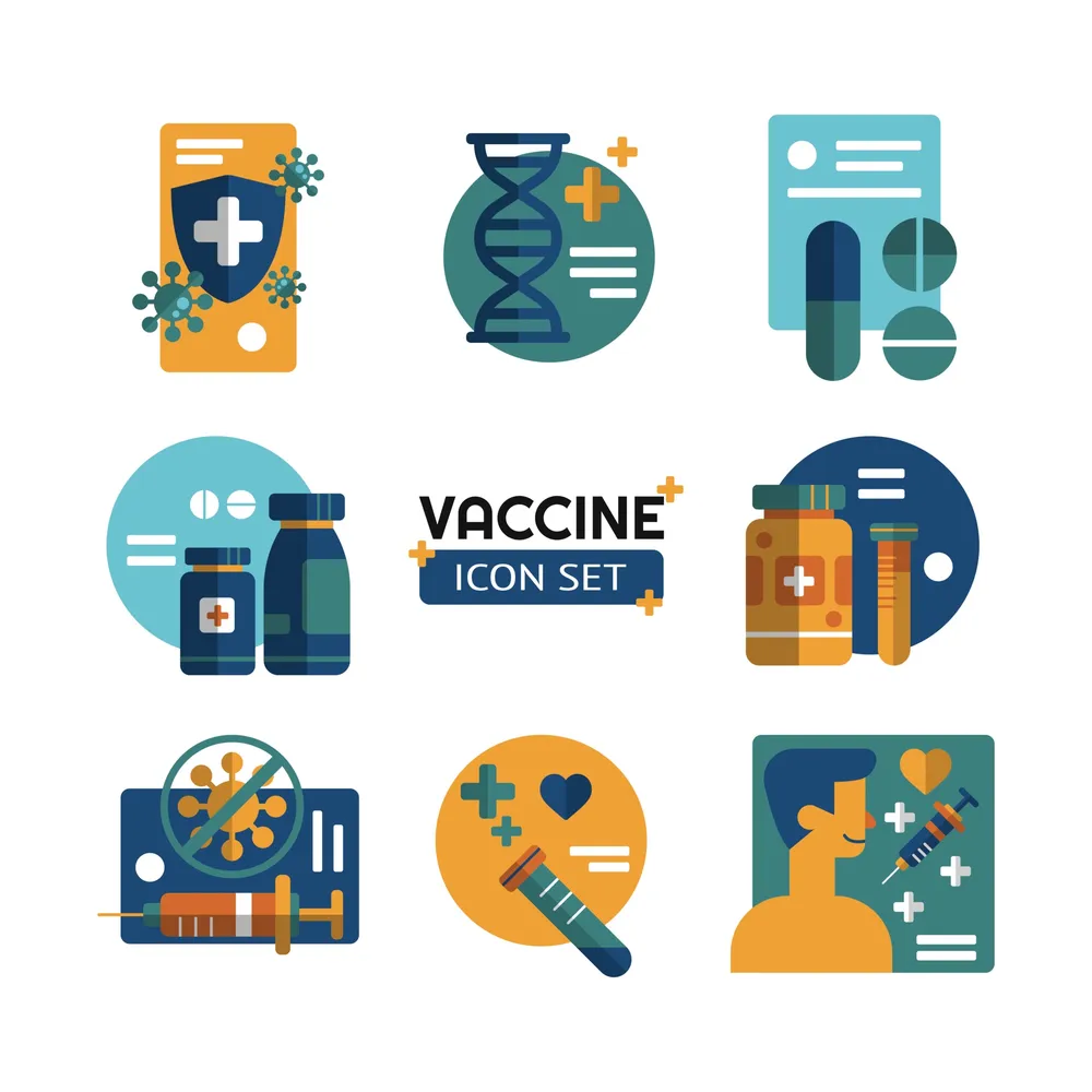 Vaccine Research and Science Icon Set
