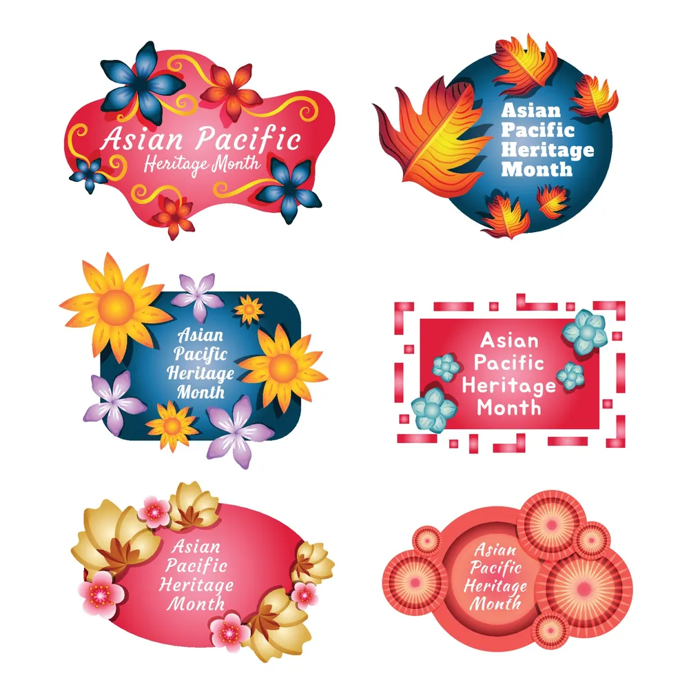 Asian Pacific Heritage Month Icon Set Template