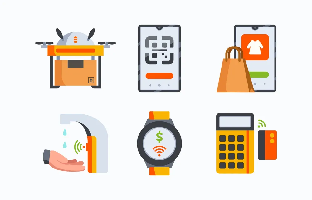 Supporting Technology in New Normal Protocol Icons