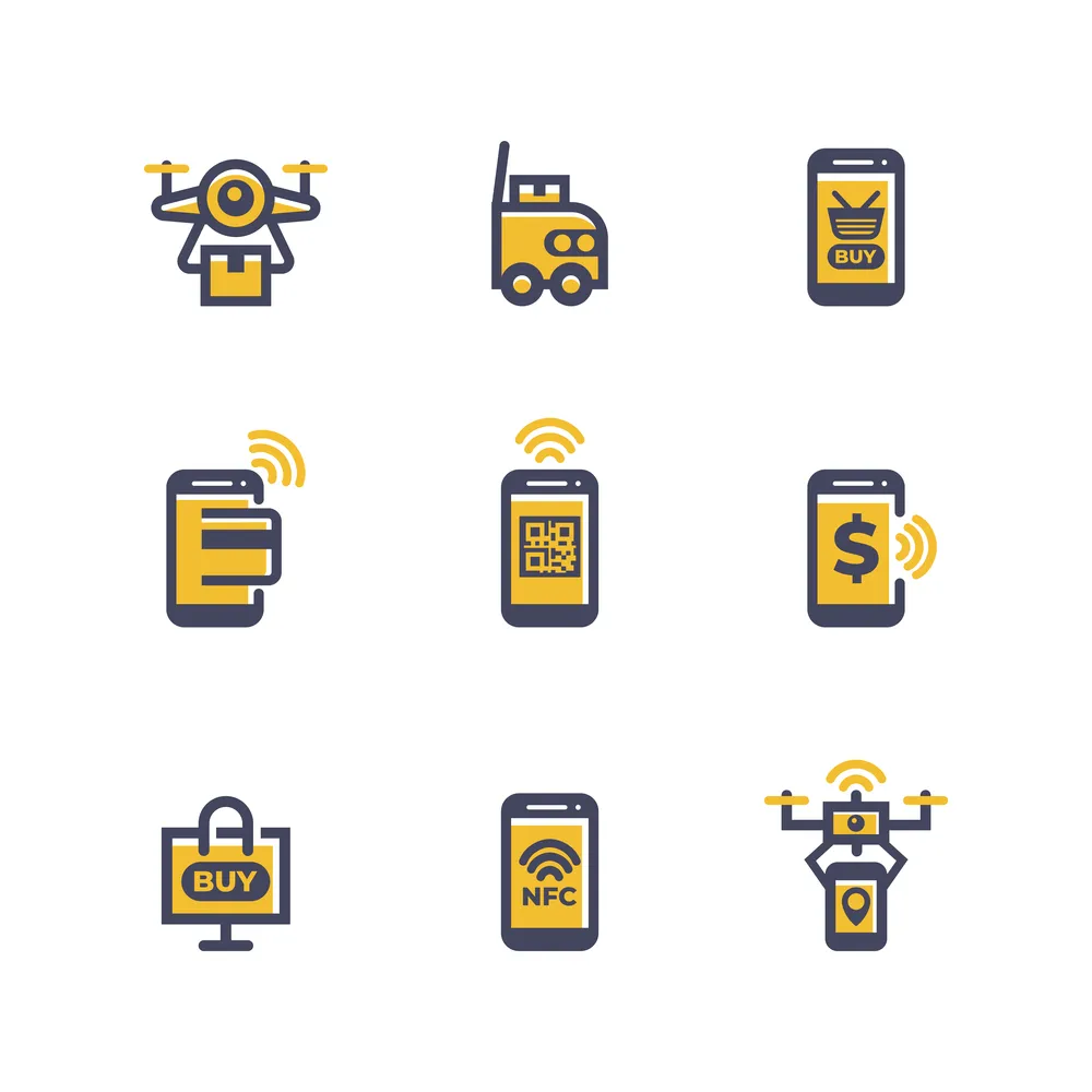 Set of Online Shopping Technology Icon