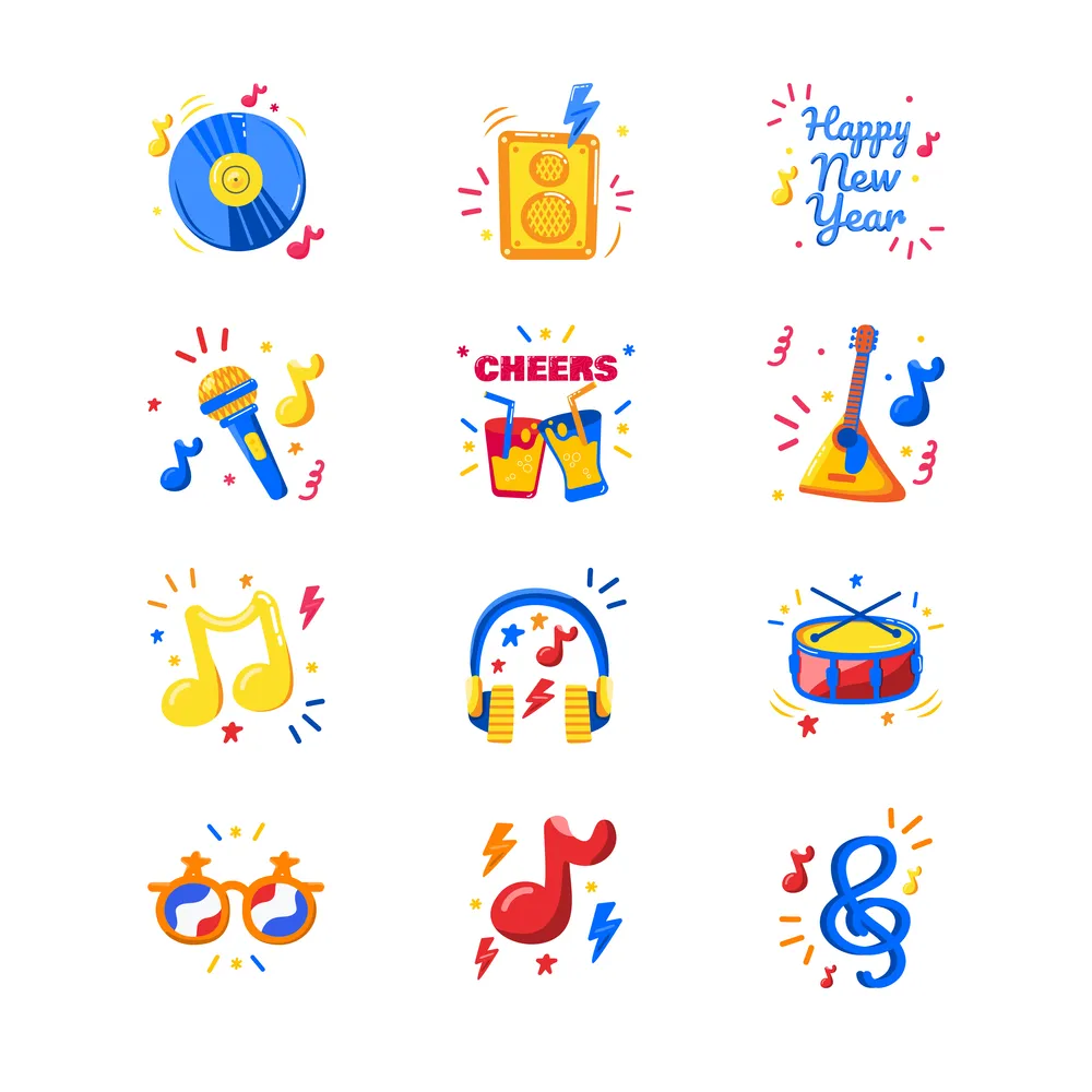 Live Music New Year Party Icon