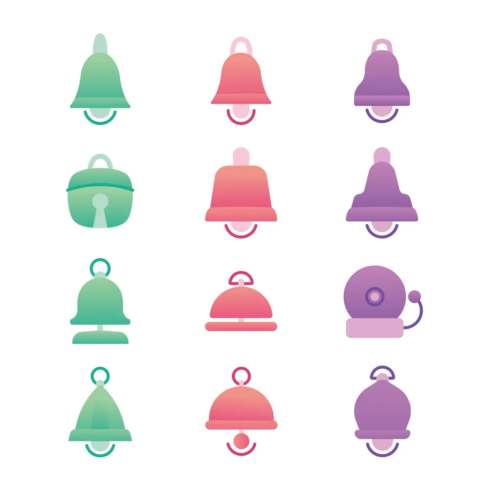 Set of Bell Gradient Color Package
