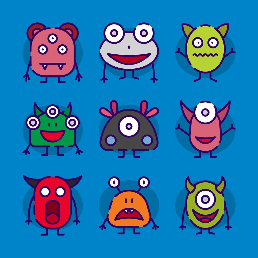 Kinds of Cute Monster Halloween