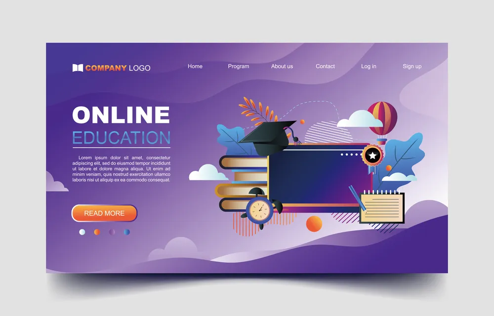 Online Education Landing Page Design