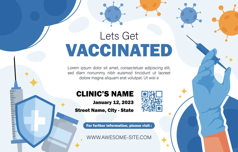Public Vaccinated Poster Template