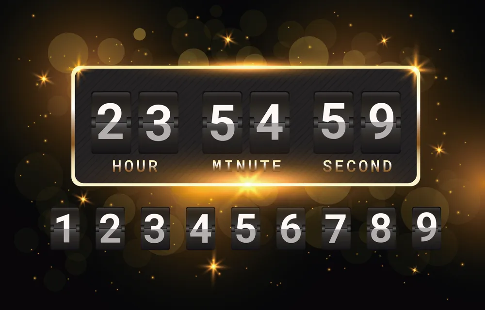 New Year Countdown Flip Clock Template