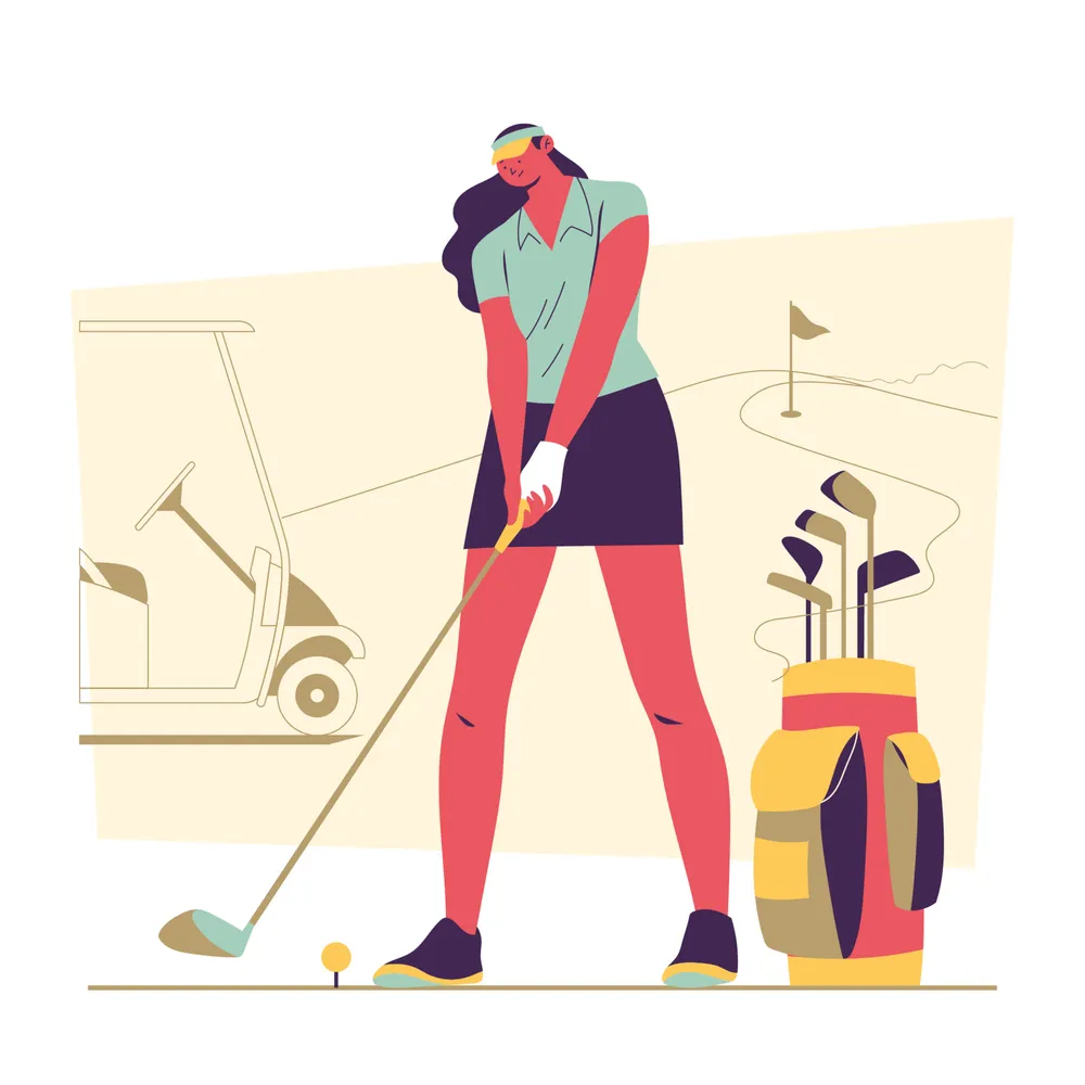 Female Golfer Concept