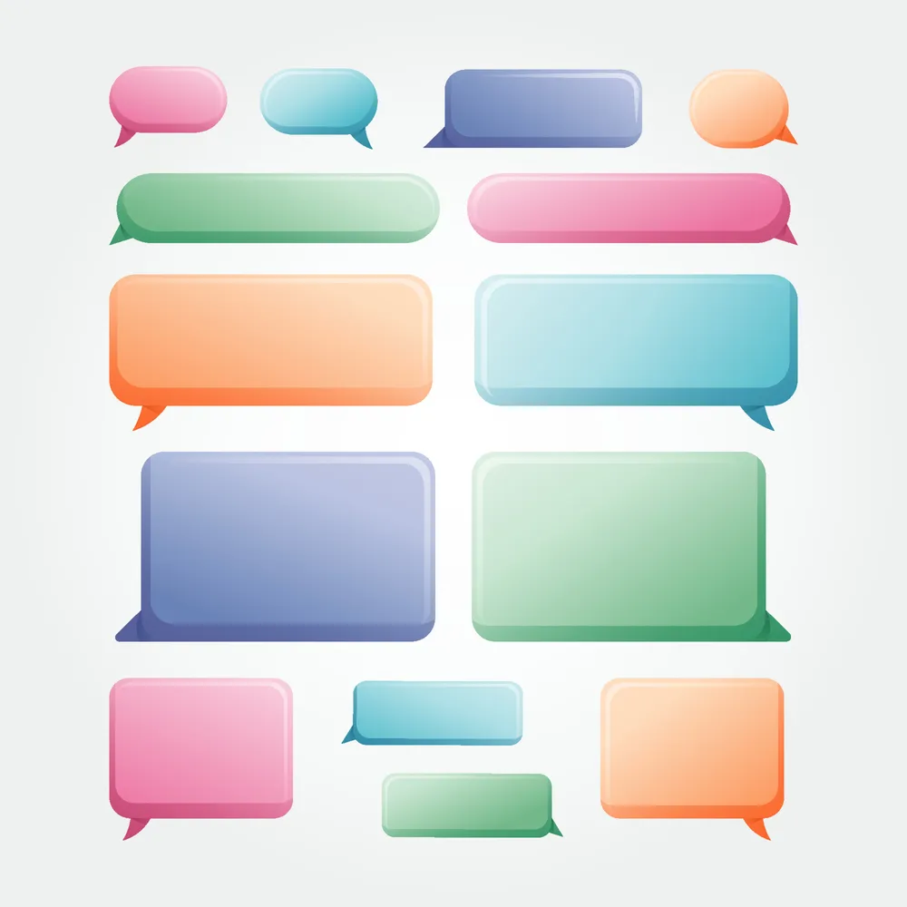 Simple Gradient Mobile Chat Bubbles