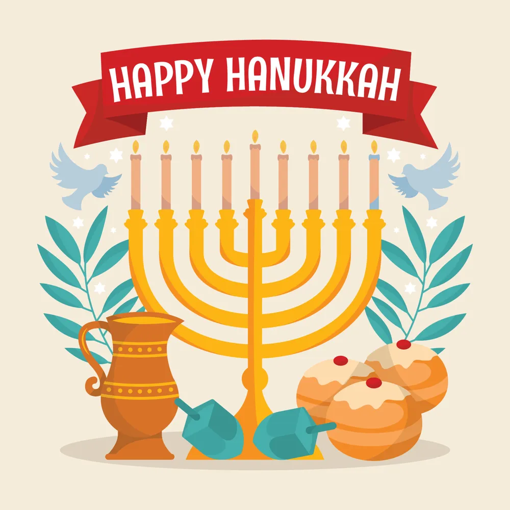 Happy Hanukkah Festival Concept