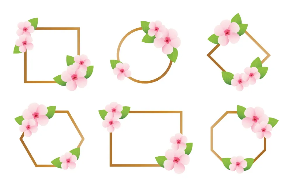 Floral Frame Design Template