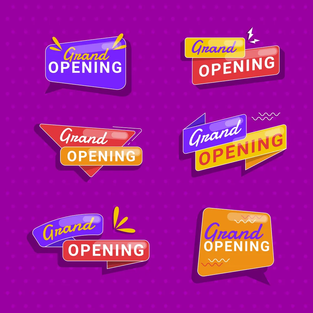 Business Opening Geometric Badge