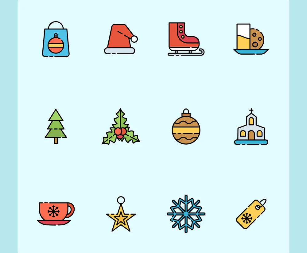 Cheerful Christmas Items Set