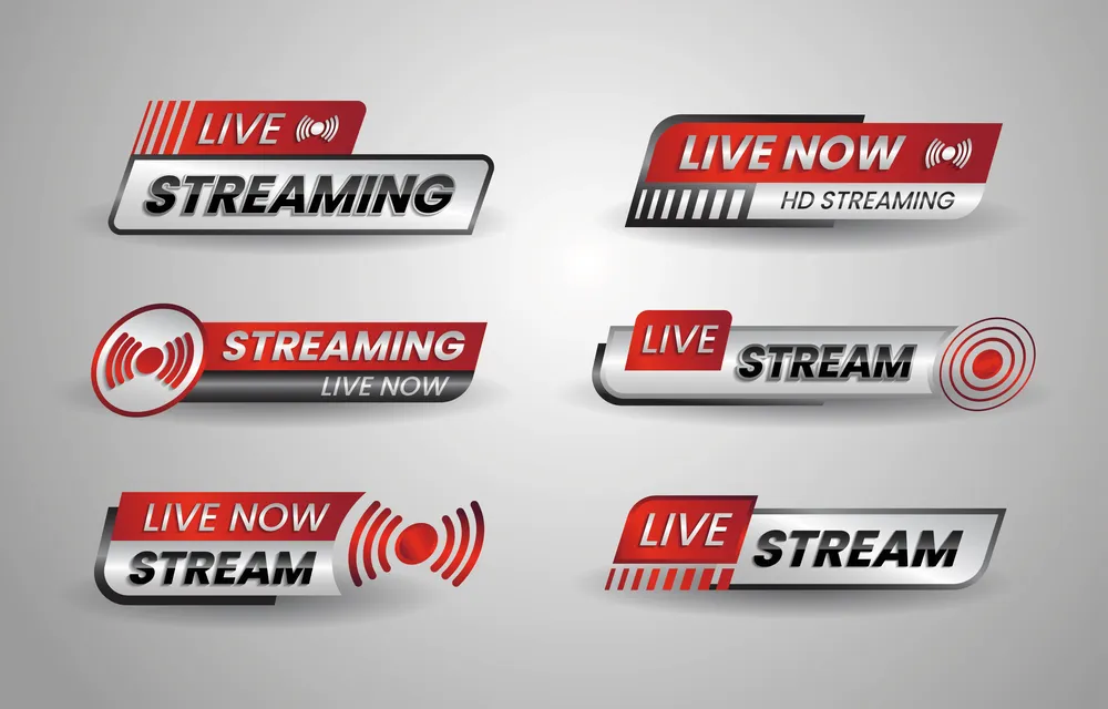 Live Streaming Badges Set