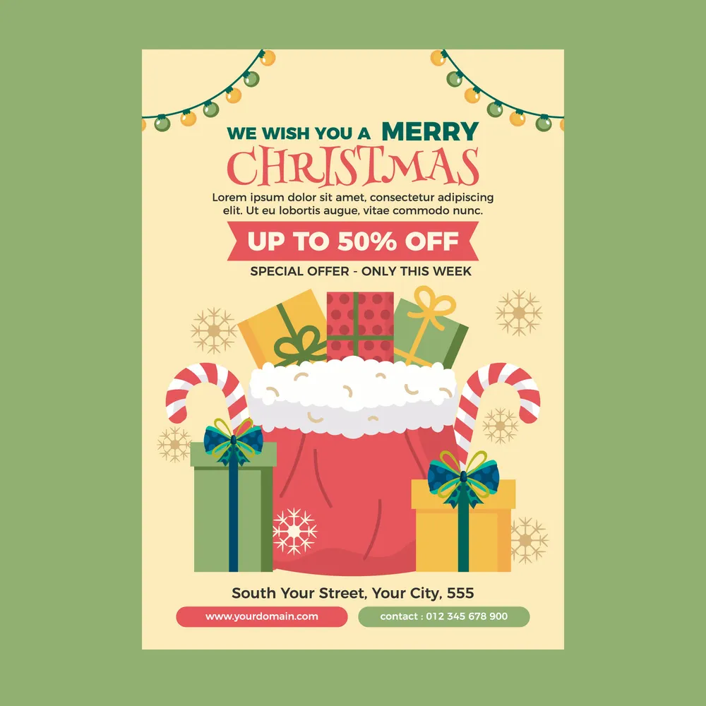 Christmas Sale Poster Template