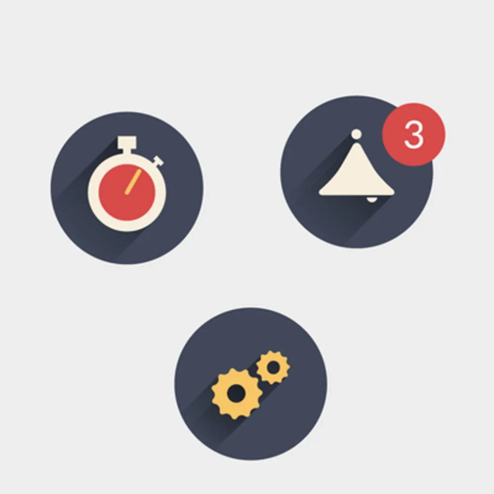Flat Shaded Icon Vectors