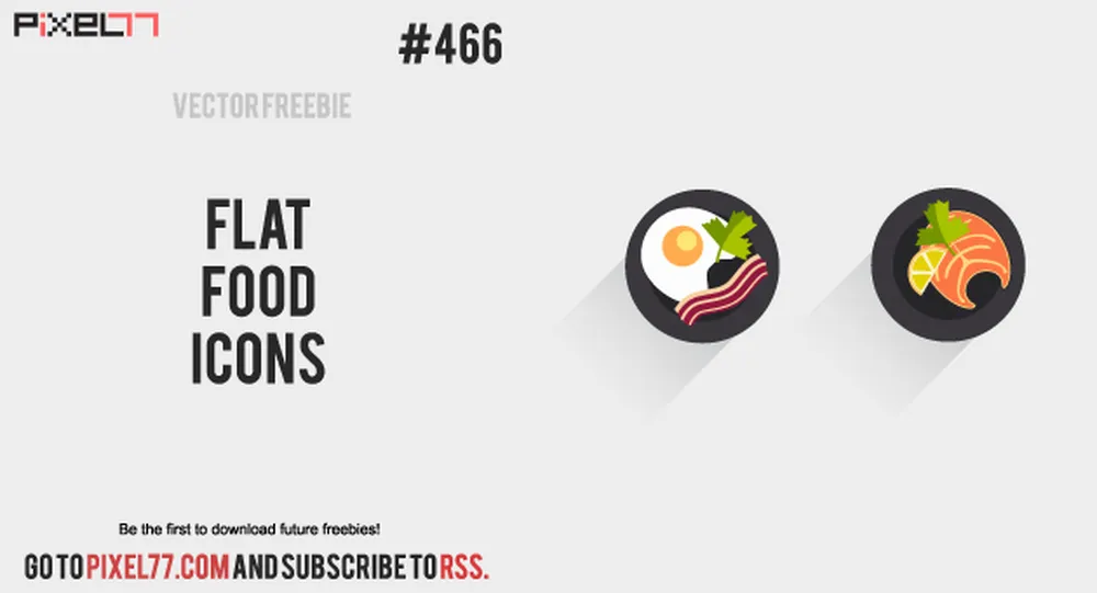 Flat Food Icon Vectors