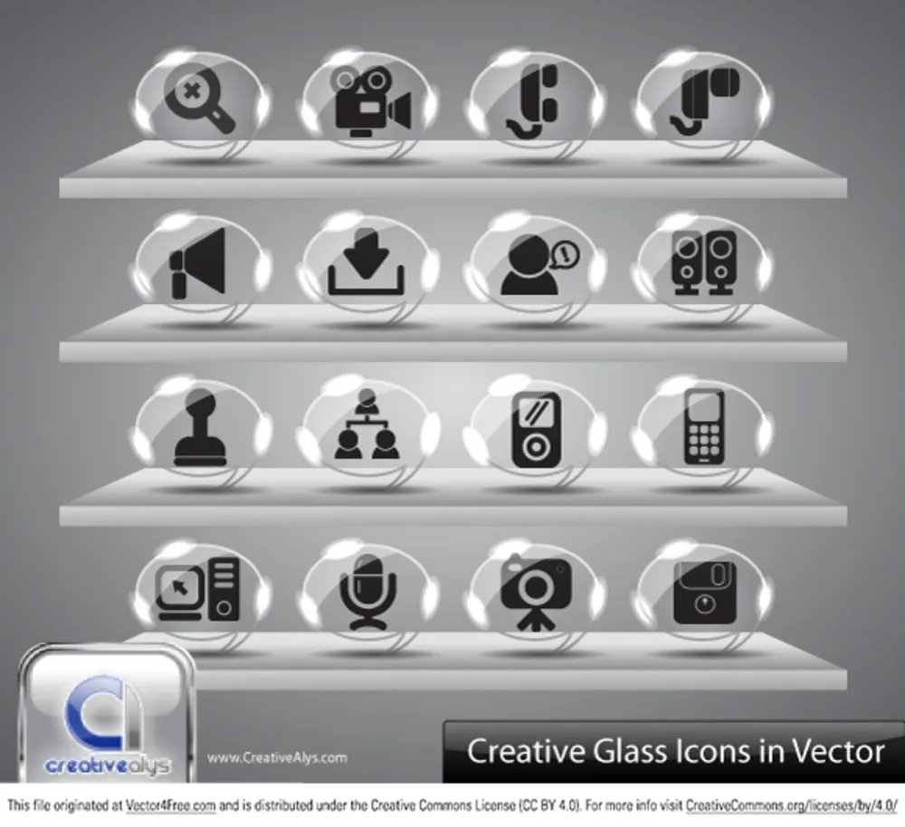 Creative Glass Icons