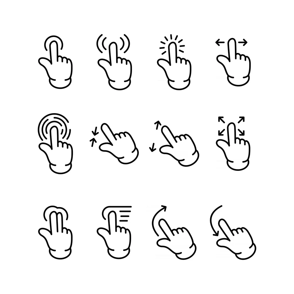 Hand Mouse Cursor Collection Set