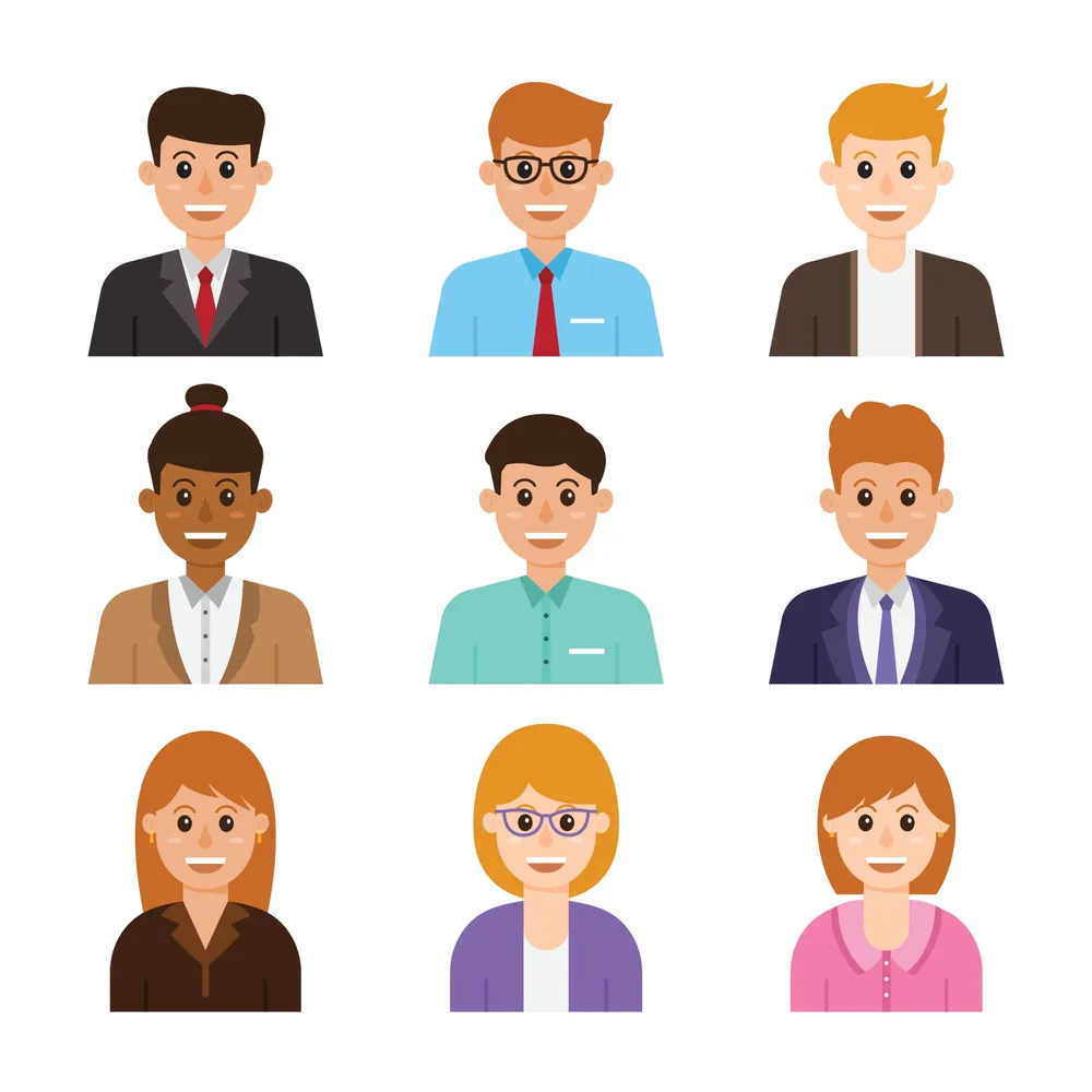 Set of People Business