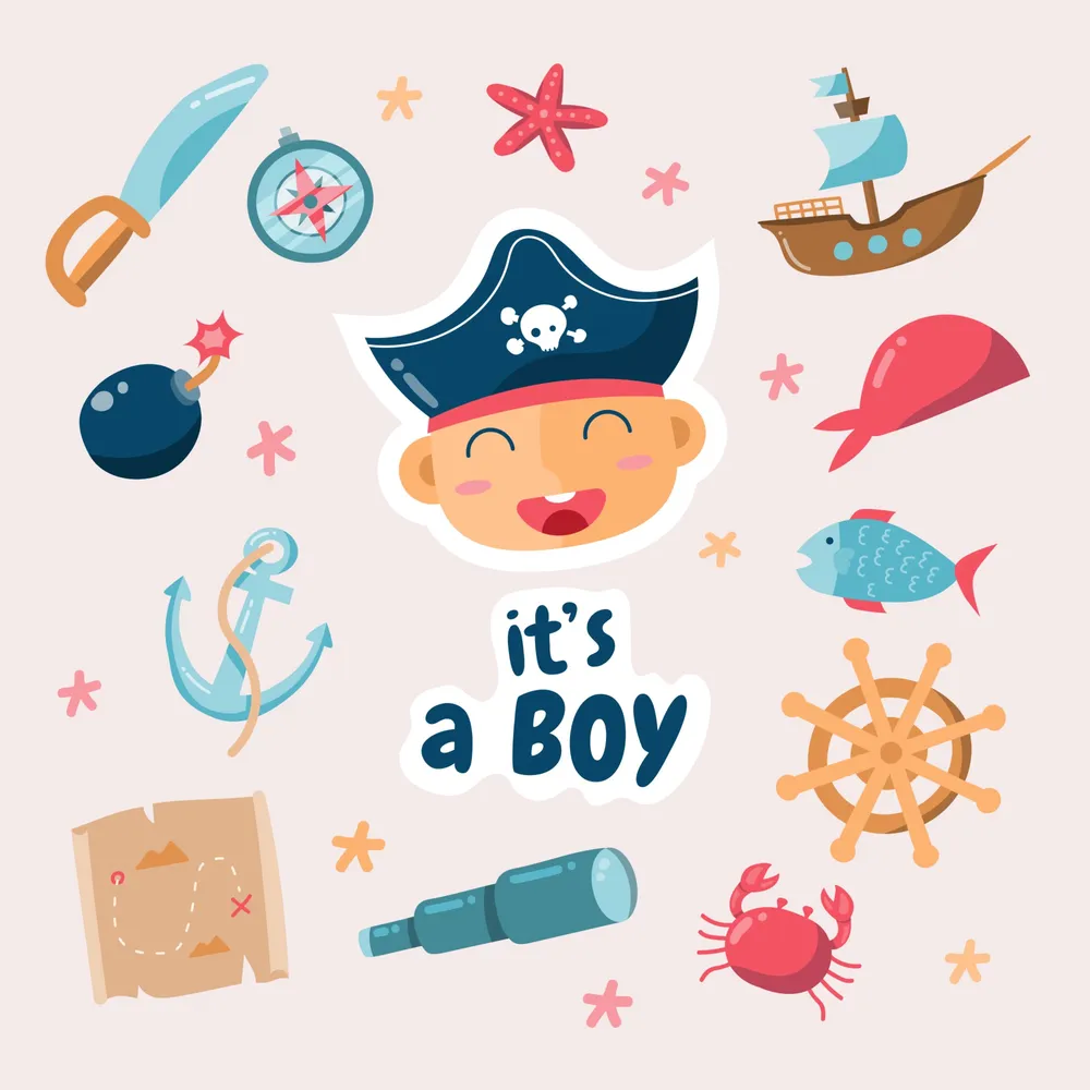Pirate Theme Born Day Design