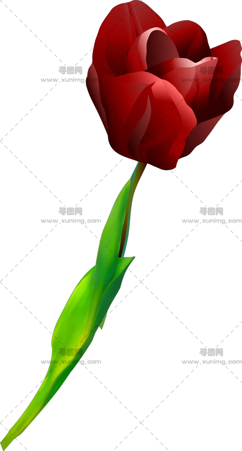 浪漫送礼单朵红色玫瑰花PNG免抠图预览图