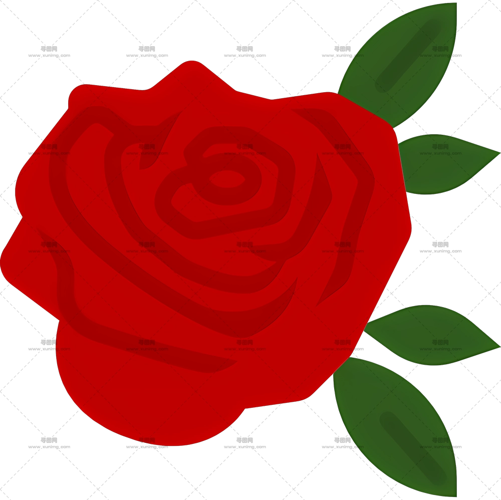 花卉设计红玫瑰插画PNG免抠图预览图
