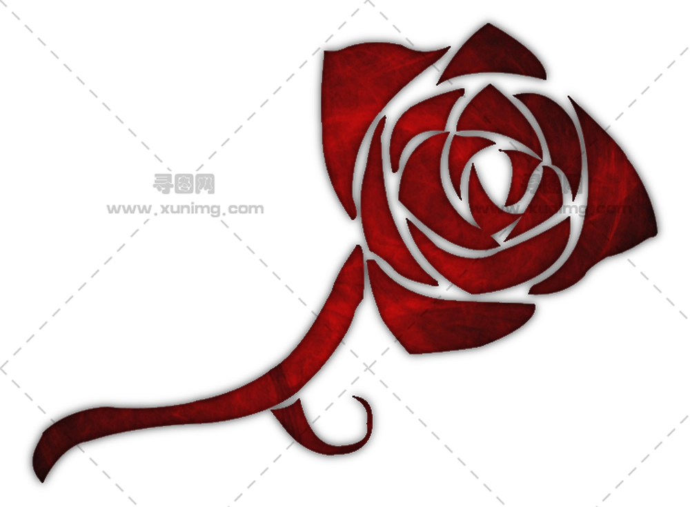 风格化红玫瑰插画PNG免抠图预览图 风格化红玫瑰插画PNG免抠图预览图