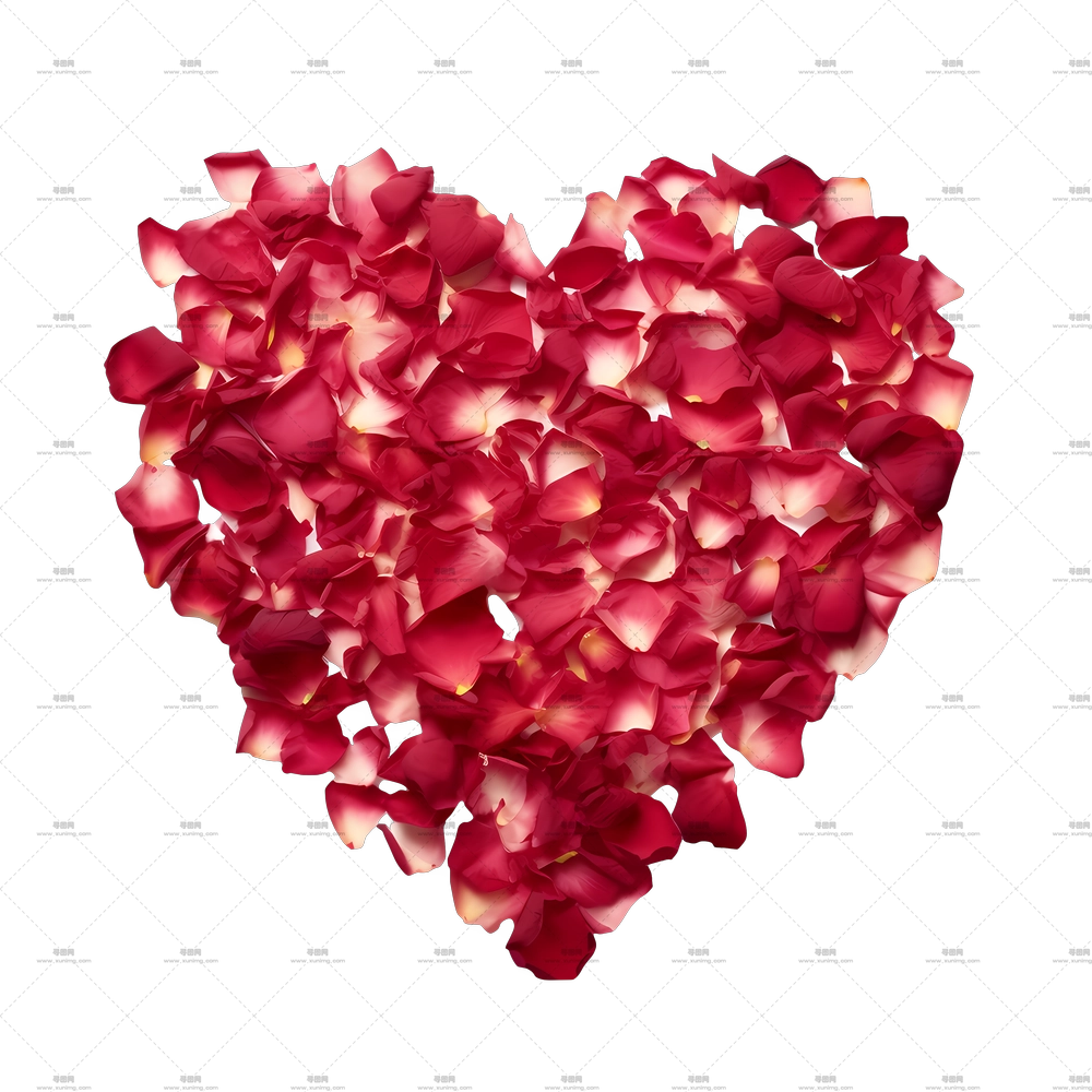 红玫瑰花瓣心形PNG免抠图预览图 红玫瑰花瓣心形PNG免抠图预览图