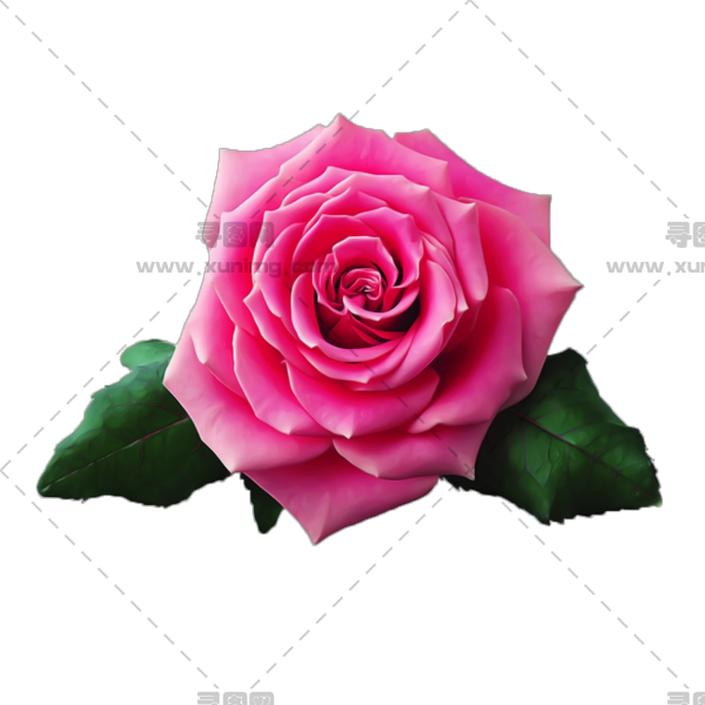 盛开粉色玫瑰花朵PNG免抠图预览图
