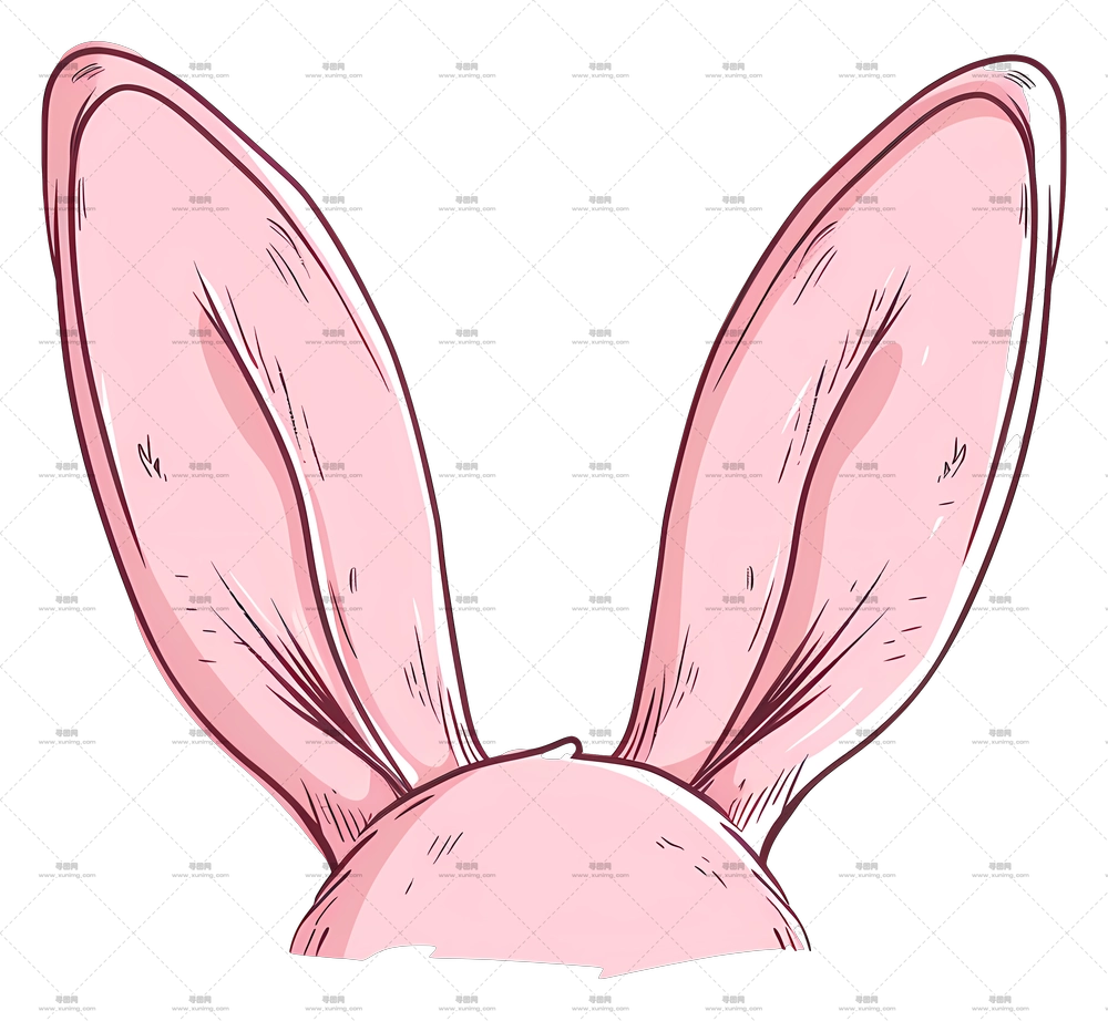 粉色兔子耳朵卡通插画PNG免抠图预览图 粉色兔子耳朵卡通插画PNG免抠图预览图