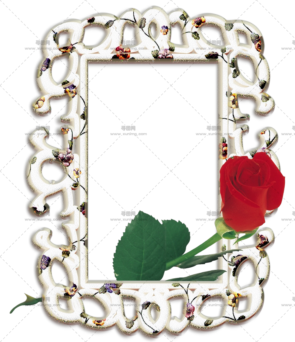 精美玫瑰装饰相框透明背景PNG免抠图预览图 精美玫瑰装饰相框透明背景PNG免抠图预览图