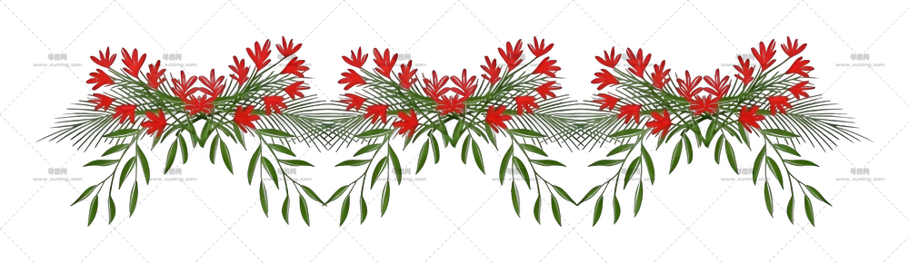 红花绿叶PNG免抠图预览图