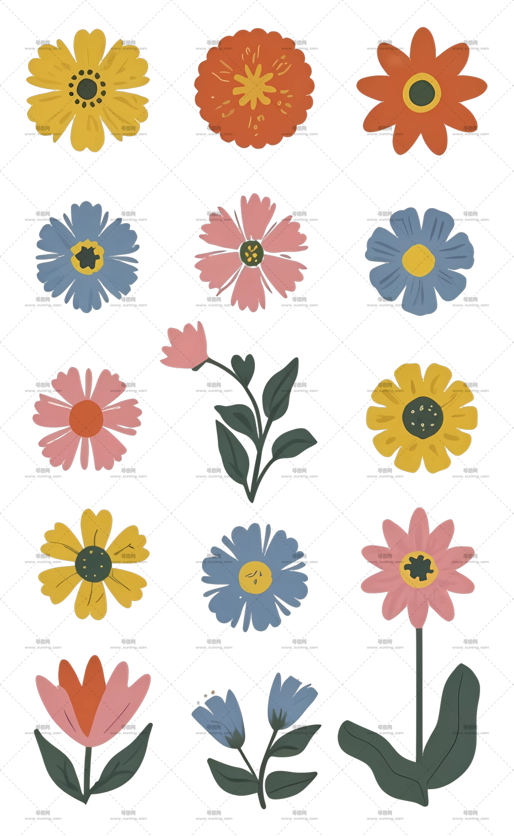 精美花卉图案系列PNG免抠图预览图