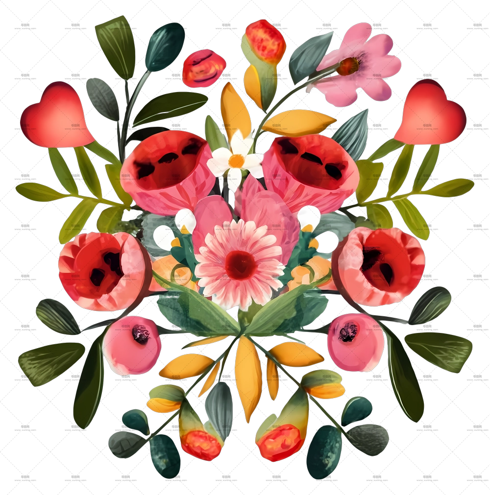 卡通 – 色彩缤纷的花束PNG免抠图预览图
