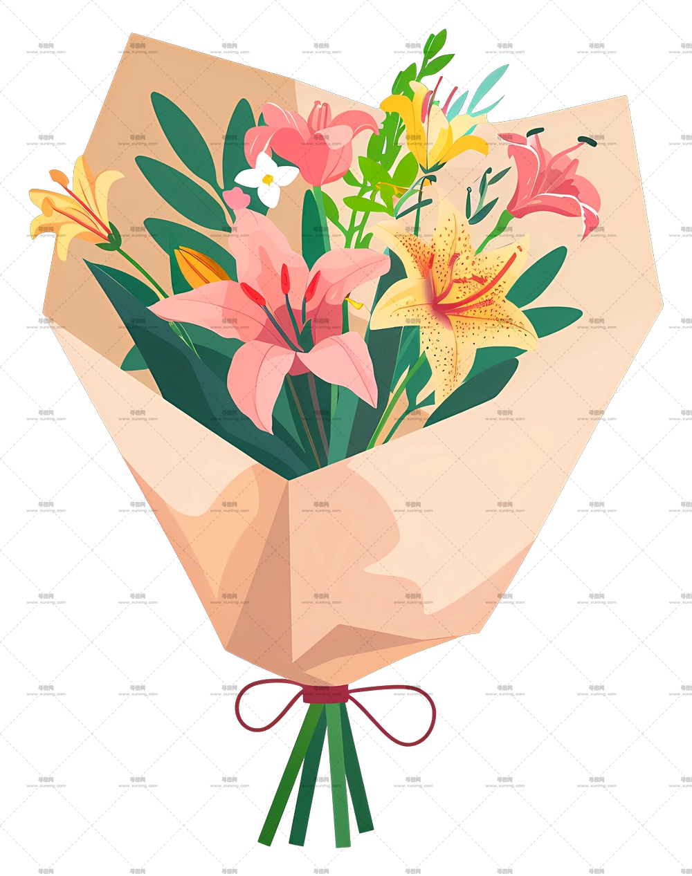 劳动节鲜花 – 鲜花束PNG免抠图预览图