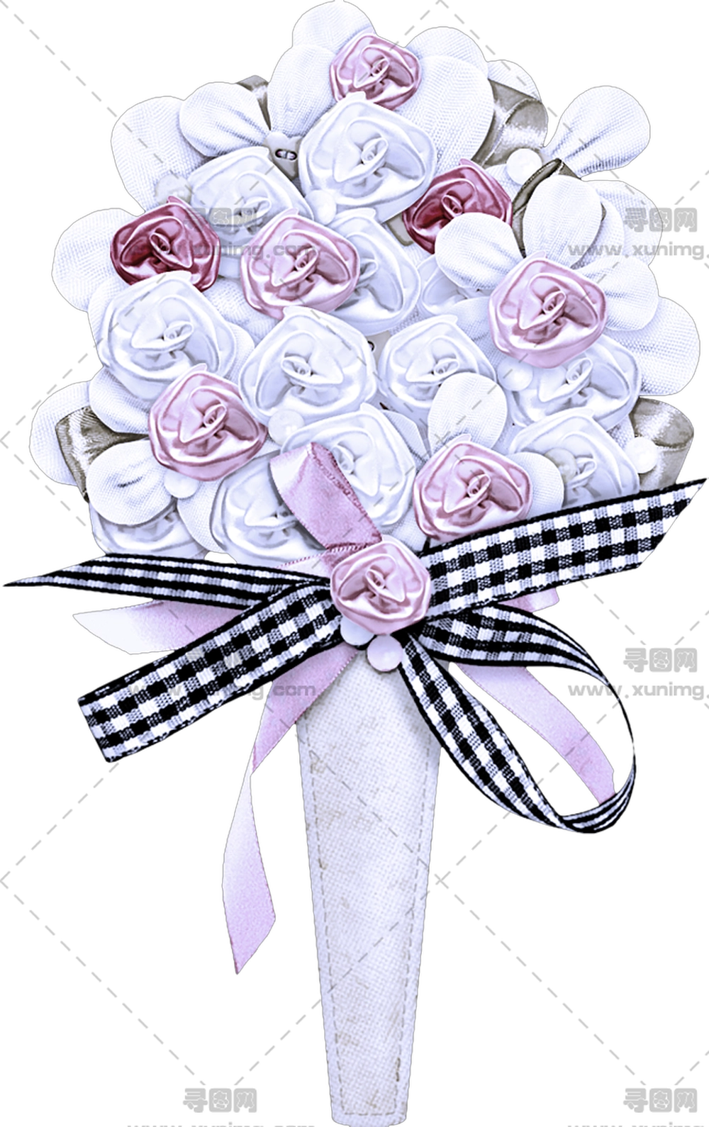 带丝带优雅花束PNG免抠图预览图