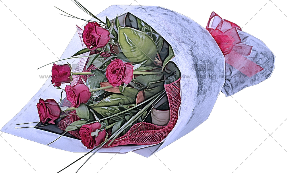 红玫瑰花束PNG免抠图预览图