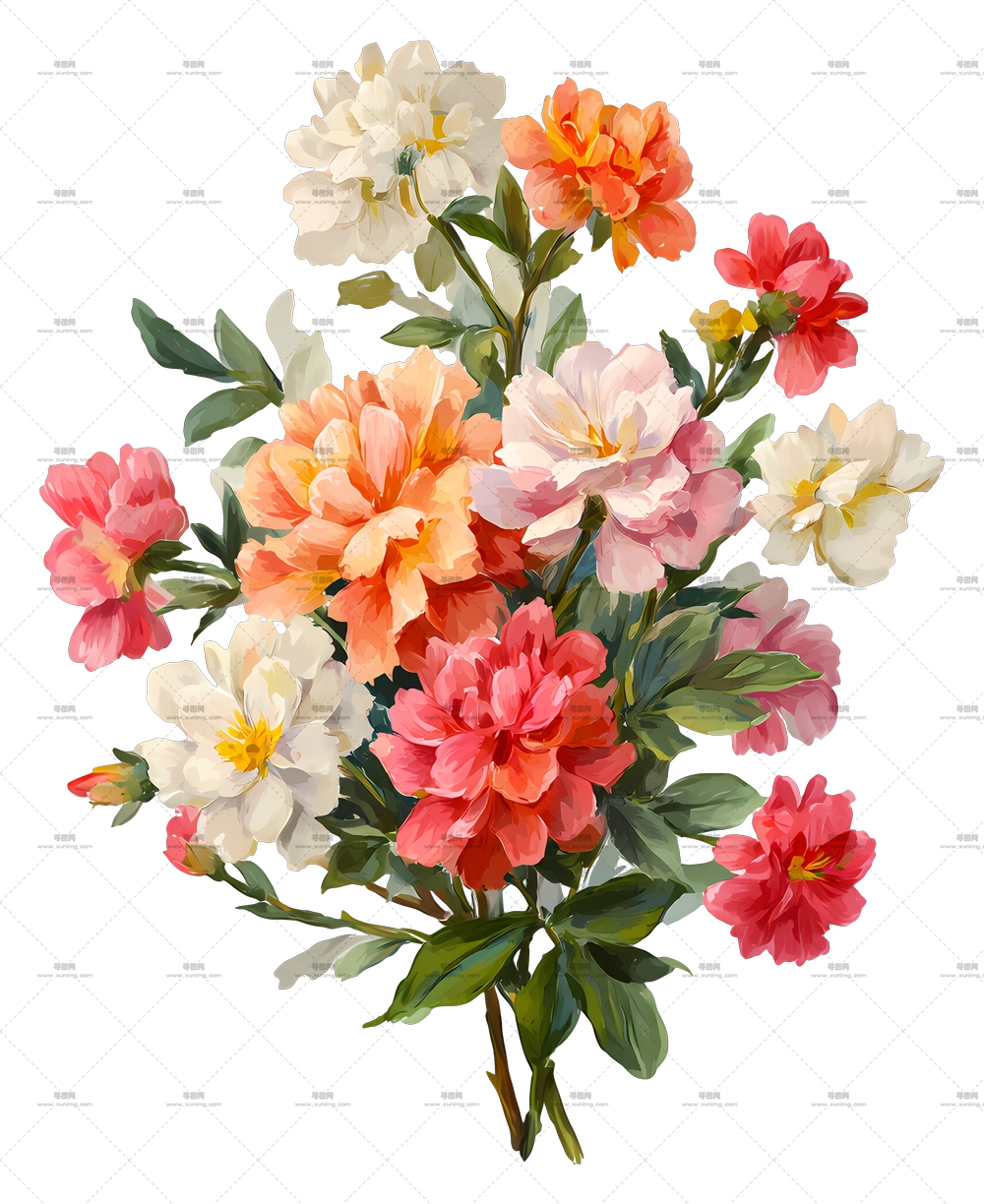 真花束 – 色彩鲜艳的花束PNG免抠图预览图