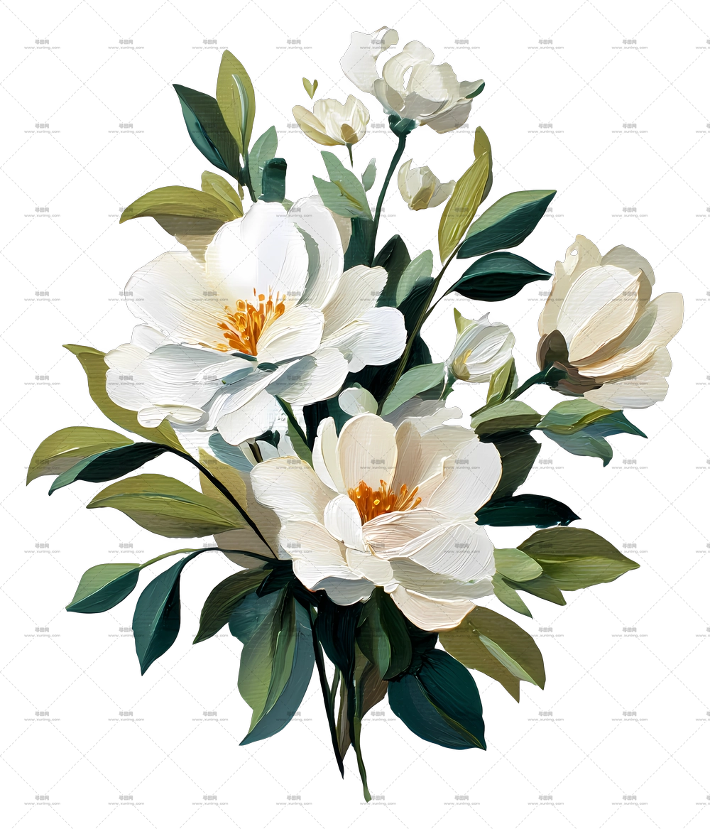 白色花束 – 优雅白色花卉束PNG免抠图预览图 白色花束 – 优雅白色花卉束PNG免抠图预览图