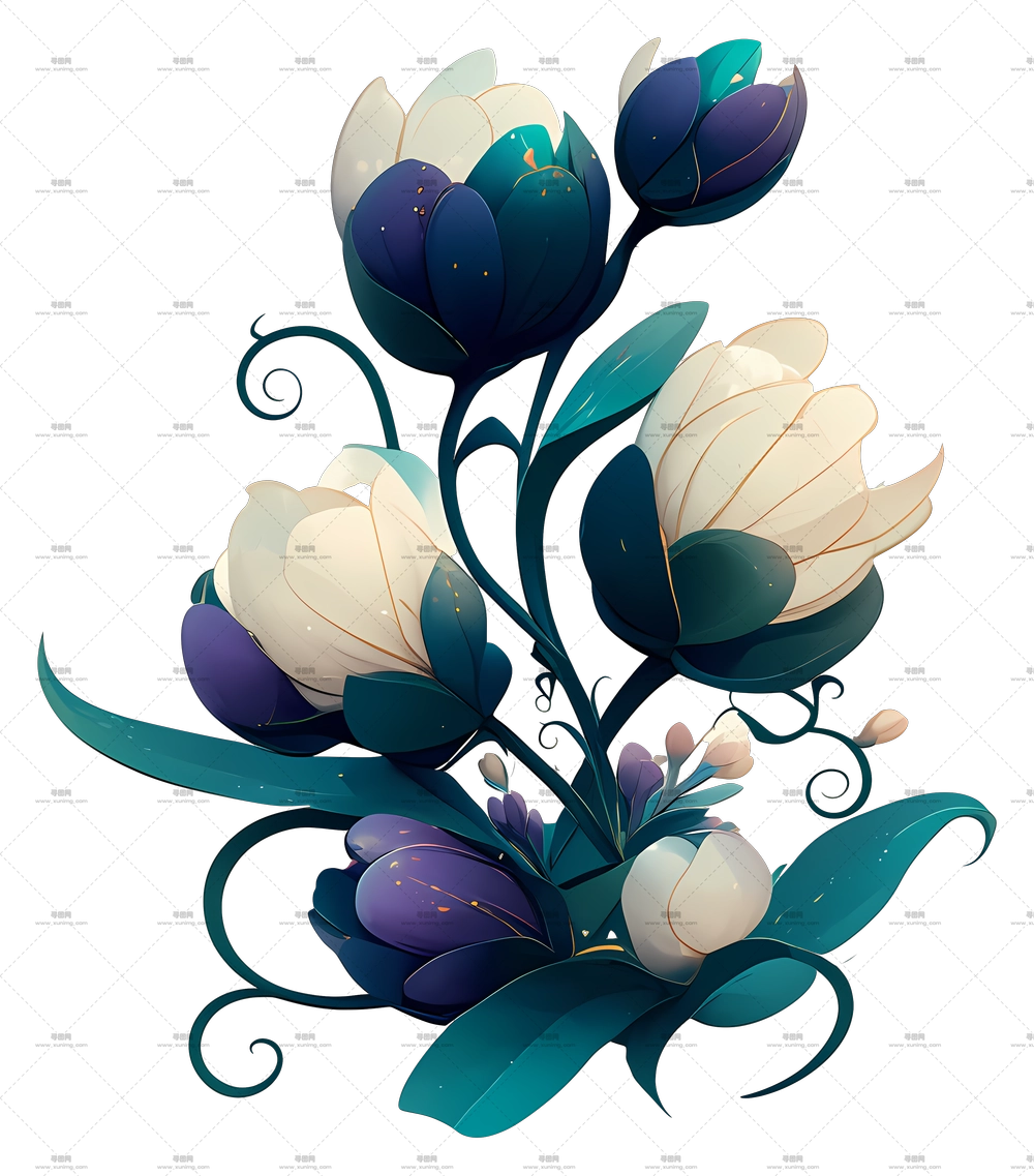 郁金香花束 – 艺术花艺设计PNG免抠图预览图