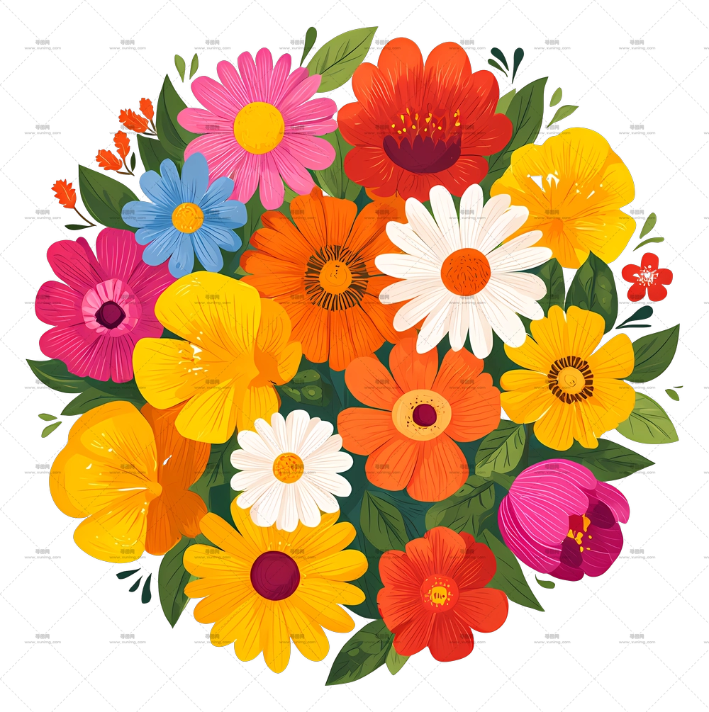 花束表情符号 – 鲜艳花卉花束插画PNG免抠图预览图 花束表情符号 – 鲜艳花卉花束插画PNG免抠图预览图