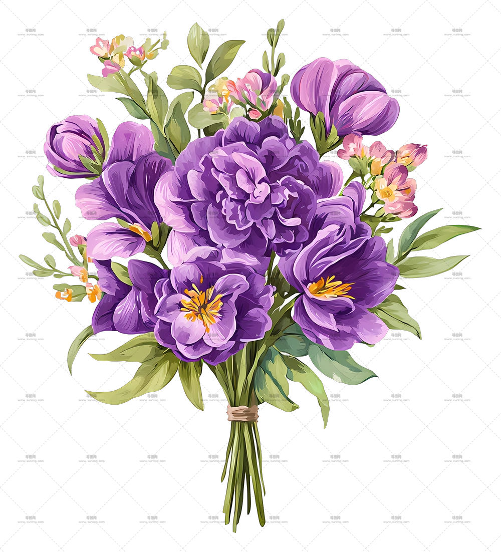 紫色花束 – 紫色花朵花束PNG免抠图预览图 紫色花束 – 紫色花朵花束PNG免抠图预览图