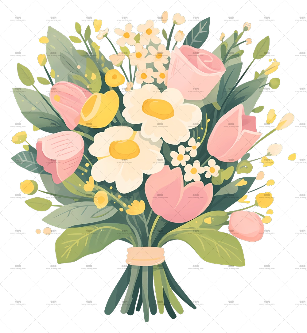 婚礼花束 – 美丽花卉束PNG免抠图预览图