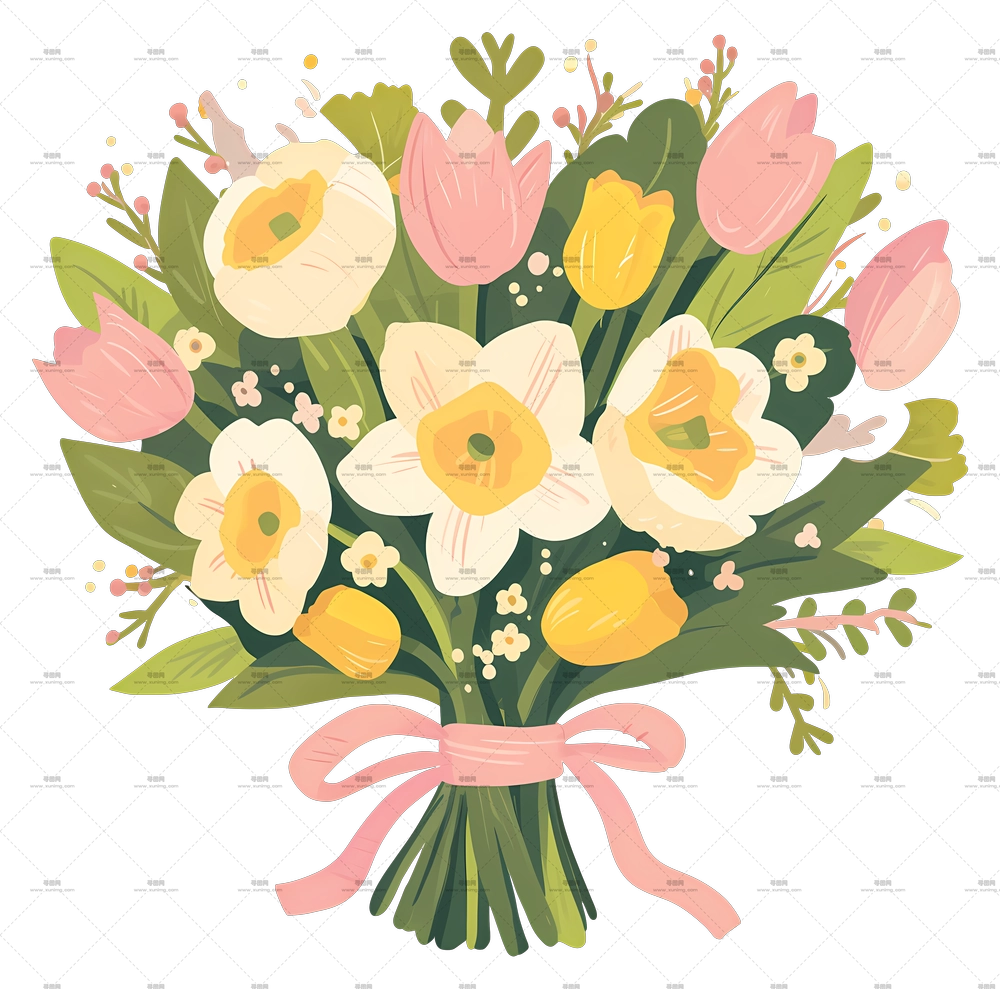 婚礼捧花 – 春季花束PNG免抠图预览图
