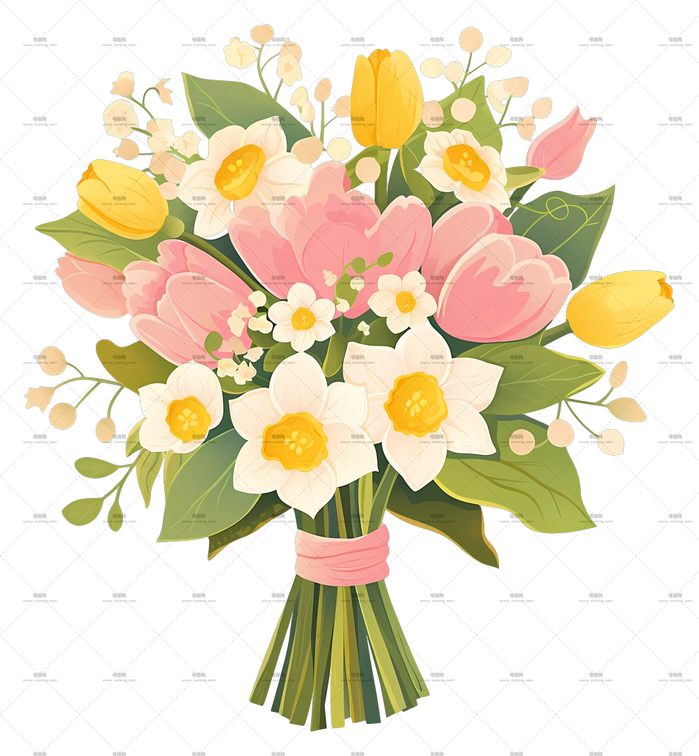 婚礼捧花 – 春季花卉束PNG免抠图预览图 婚礼捧花 – 春季花卉束PNG免抠图预览图