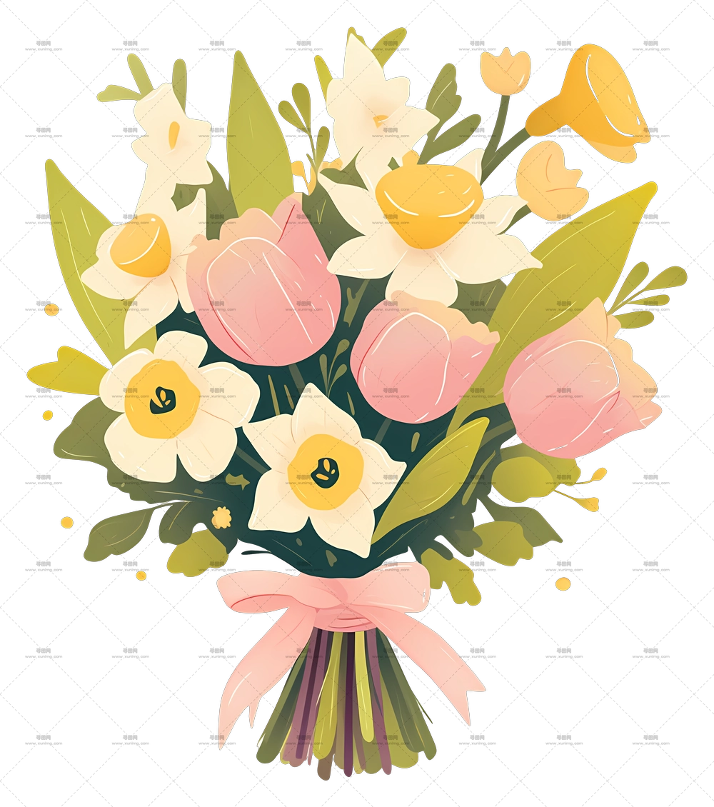 婚礼花束 – 美丽花卉束PNG免抠图预览图