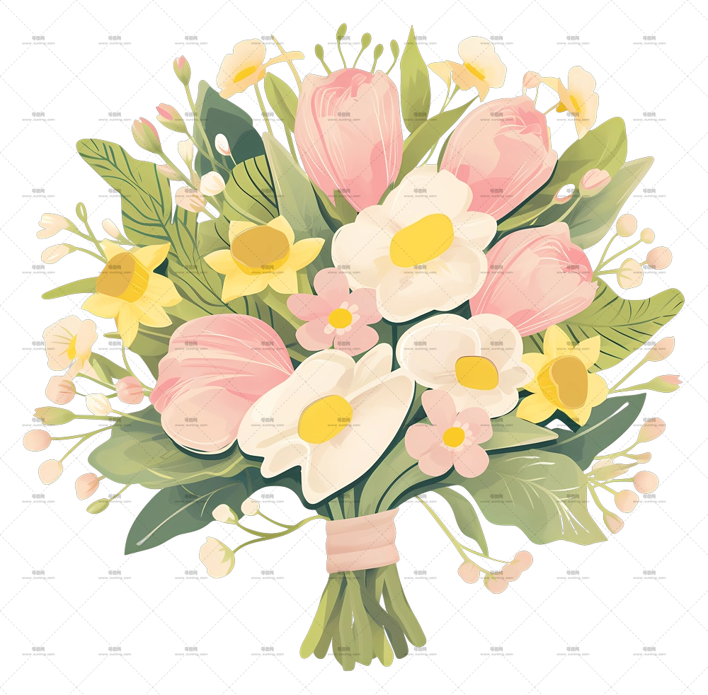 婚礼花束 – 美丽花卉束PNG免抠图预览图